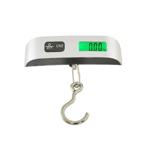 휴대용 무게추 걸이 디지털 수하물 체중계 도구 밸런스 전자 디스플레이 가방 LCD 여행 110lb/50kg