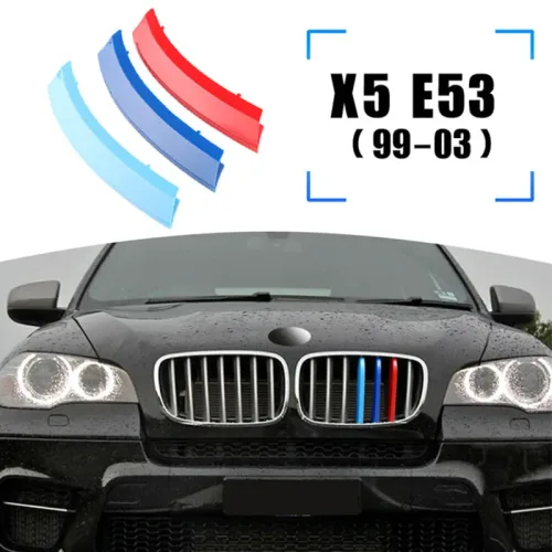 ZEMAR BMW X5 E70 E53 F15 G05 용 ABS 자동차 레이싱 그릴 스트립 트림 클립, M 퍼포먼스 액세서리, 2016 2
