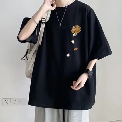 제이티엘 남성용 트렌디 패션 캐주얼 반팔 티셔츠