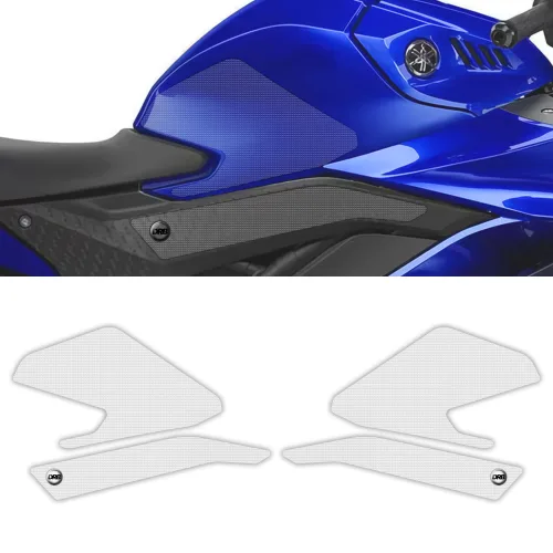 디알비그립 야마하 YZF R3 19~24 그리드 투명 DRB GRIP 니그립패드, Black, 1개
