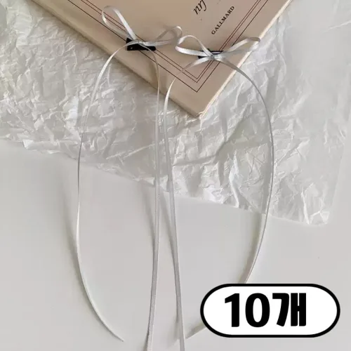 발레코어 롱 48cm 리본 헤어 머리 집게 핀 10개 세트