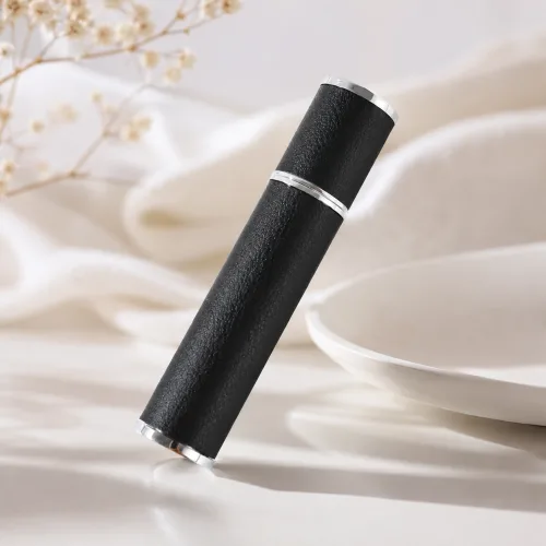 ELIRUS 휴대용 향수 공병 10ml 리필형 스프레이 용기 여행용 소분 용기, 1개, 블랙
