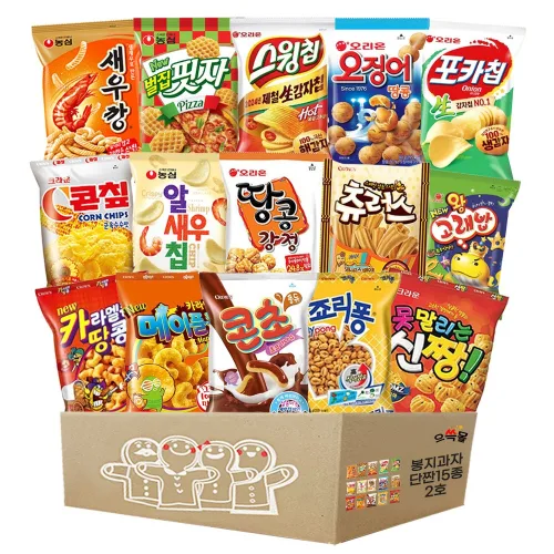 봉지과자 단짠 2호, 1박스, 15종