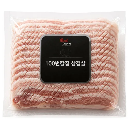미트디자이너스(1+1+1) 500g*3팩, (1+1+1+1) 500g*4팩 삼겹살을 앞다리살 가격에! 100번의 칼집삼겹살 대용량 가성비 1인가구 자취생들을 위한 소포장 무료배송, 500g, 4개