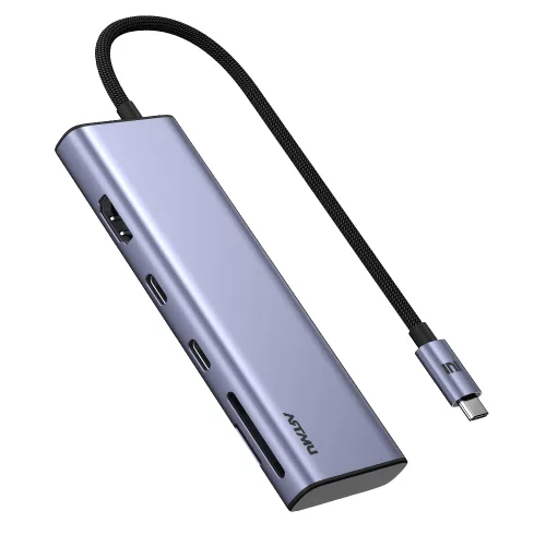 아트뮤 USB C타입 8in1 4K 60hz Gen2 10Gbps 멀티 허브 MH330, 메탈그레이, 1개