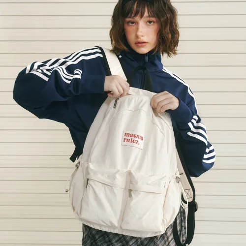 마스마룰즈 남녀공용 투 포켓 데일리 백팩 + 파우치 세트