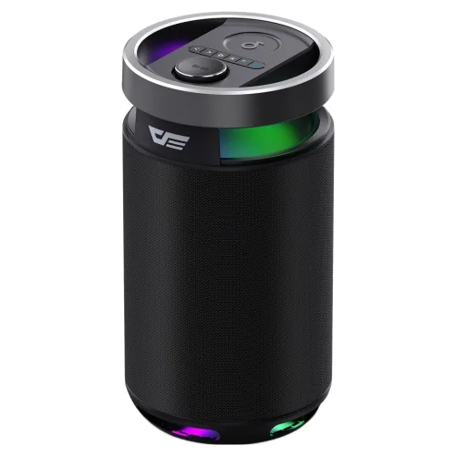 다크플래쉬 포터블 RGB 360 블루투스 스피커, 블랙, darkFlash CanX