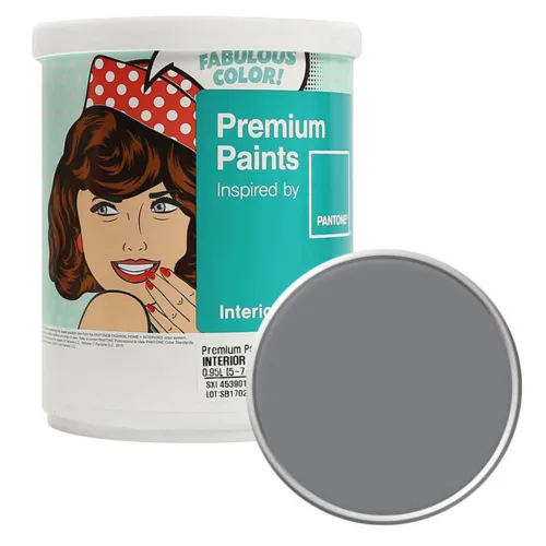 PANTONE 실내벽면 무광 페인트, STEELGRAY, 1L, 1개