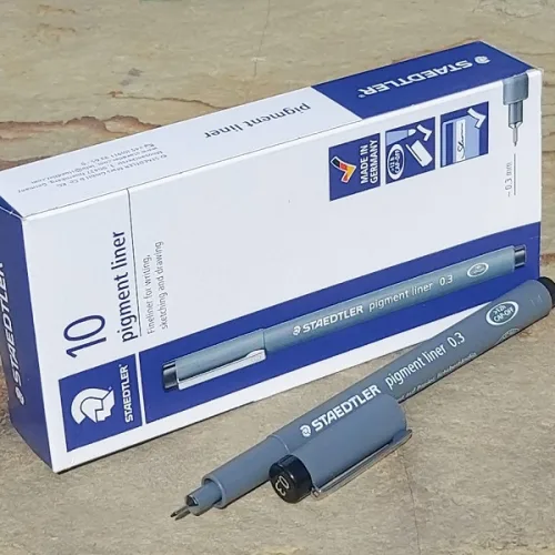 스테들러 0.3mm 스케치_일러스트_드로잉_제도용 피그먼트 라이너 308 블랙 1다스(10자루)