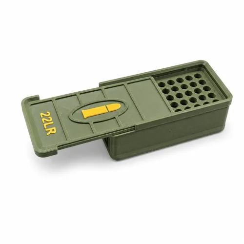 22 LR 탄약 서랍형 박스 50~100발 수납 가능 내구성 있는 플라스틱 보관 케이스 흘림 방지 휴대용 사격장