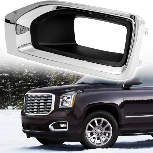 AMSPRAC 안개등 커버 전면 범퍼 베젤 트림 GMC 유콘용 교체품Yukon XL2015 2016 2017 2018 2019 2020Chrome GM1038187 22936426