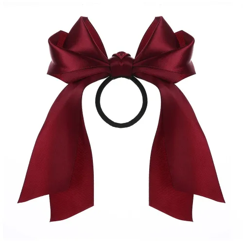 한국풍 BowKnot 헤어 타이 Scrunchies 여성용 패션 긴 리본 탄성 헤어 밴드 보우 포니 테일 넥타이 헤어 액세서리
