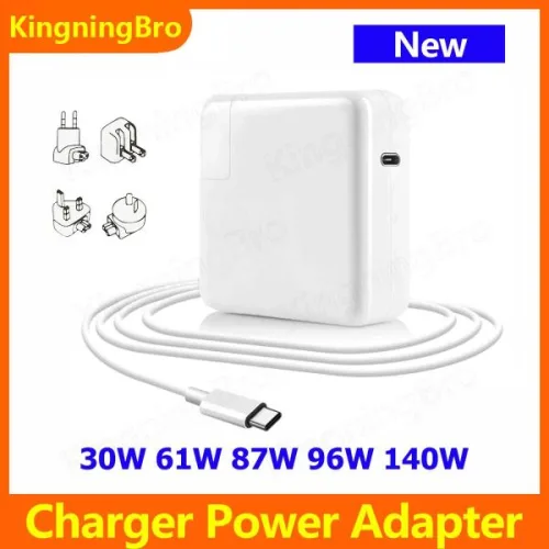 USB C PD 충전기 전원 AC 어댑터 맥북 프로 16 15 13 인치용 30W 61W 87W 96W 뉴 에어 13 인치 2020 20192018