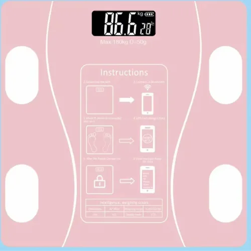 체지방 측정기 스마트 무선 디지털 욕실 체중계 폰 앱이 포함된 체성분 분석기 Bluetooth 호환