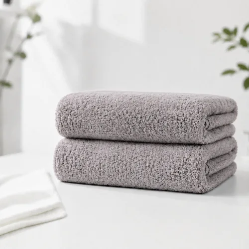 테리코브 호텔수건 40수 코마사 200g 고중량 세면타월, 그레이, 2개