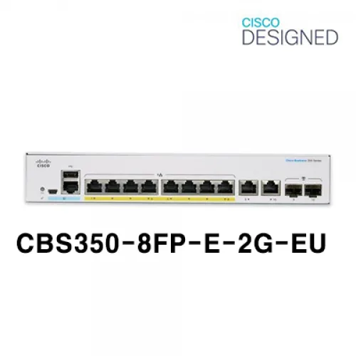 시스코 CBS350-8FP-E-2G-EU POE 8포트 기가비트 2SFP Combo 매니지드스위치허브, CBS350-8FP-E-2G-EU, 1개