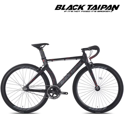블랙타이판 카본포크 알루미늄 에어로 프레임 픽시자전거 플릭 700C 완조립, 1개, 165cm, 플릭 510 매트블랙+레드 조립+사은품F(고정기어)
