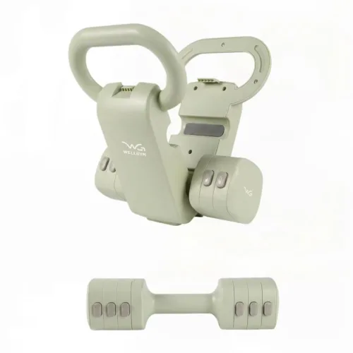 WELLGYM 케틀벨 아령 양용도,무게는 계단식으로 조절할,수 있음 다용도 가정식 헬스기구,전신 근력 트레이닝, 1세트, 5.7kg, Green