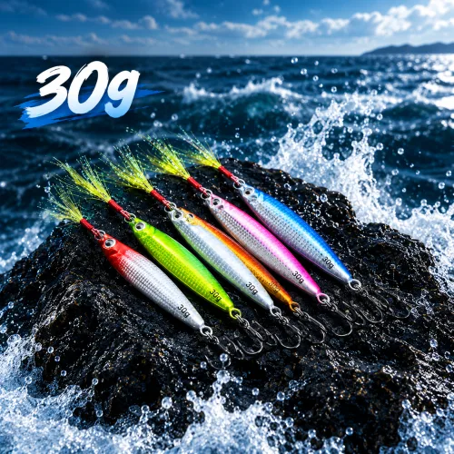 메탈지그 20g 30g 40g 세트 삼치 방어 전용 미끼, 5종, 5개, 30g