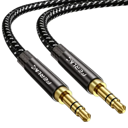 Ferlac 3.5mm to 3.5mm AUX 스테레오 오디오 케이블, 1개, 혼합색상, 5M