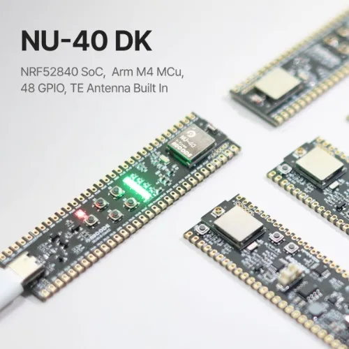 [NU40 DK V1.0] 누코드 Matter, 블루투스 nRF52840 SoC_노르딕, 저전력 빌트인 칩안테나, 국내개발 MCU AIoT 모듈, TE 안테나, KC FCC CE, 1개, 칩안테나 (포함) DK