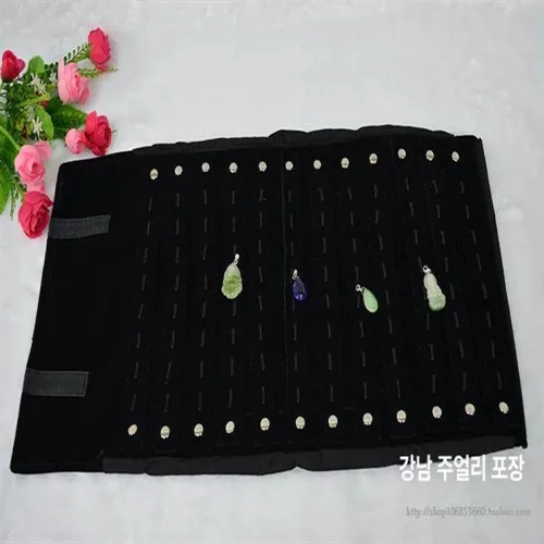 휴대용 접이식 보관 펜던트 팔찌 제품 롤업 파우치 주얼리정리함 목걸이 롤업파우치 홀더 디스플레이 케이스 보석 여행용주머니 링 가방 귀걸이 정리 소형수납함 여행