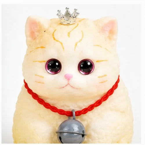 귀여운 말랑말랑 고양이 피규어 뽀글비숑 차량 장식 말랑이 신형 Cute Curly Malangi Car Dashboard Decorative, 1개, 노란색